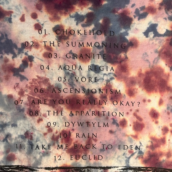 Sleep Token Tie-Dye Tour Album Shirt XL | Take Me Back to Eden Tracklist - Picture 5 of 5